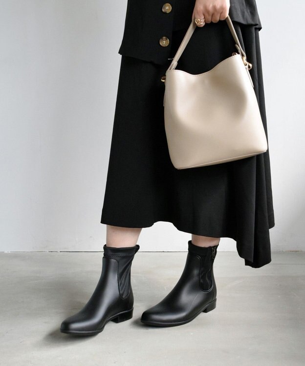 Bridget Birkin 【Bridget Birkin】サイドジップレインブーツ ブラック