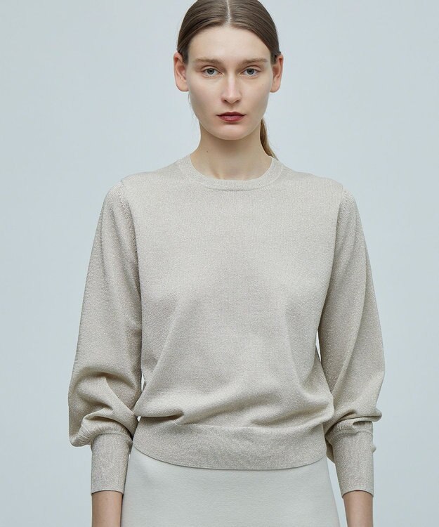 BEIGE， JUSSIEU / ラメ プルオーバーニット Gold