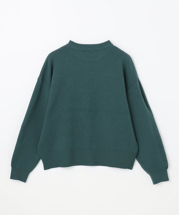 ANY しあわせタッチメッセージニット グリーン