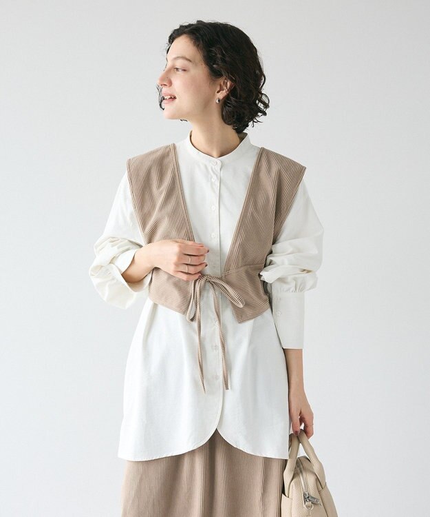 CRAFT STANDARD BOUTIQUE 2WAYカットコーデュロイビスチェ Mocha