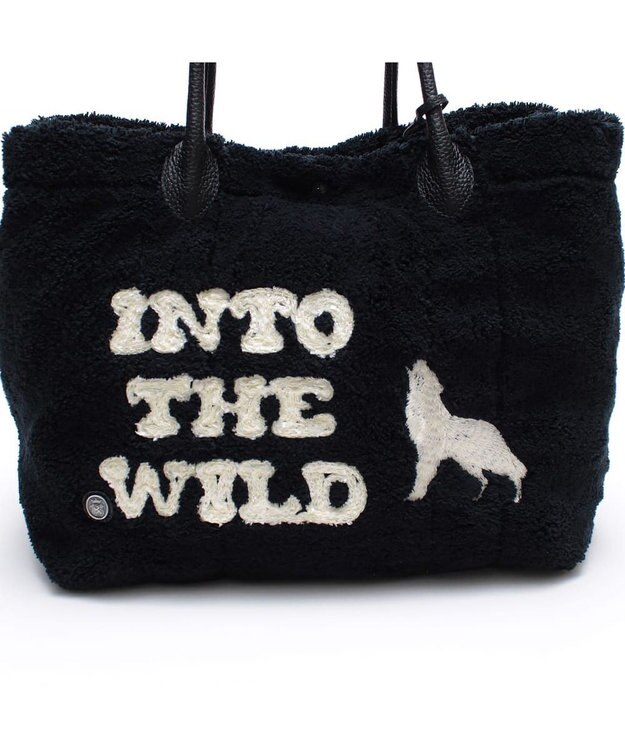 A.D.M.J. 【もこもこ】オスカー/コード刺しゅうキューブトート34cm(Dカン＋) PITCH BLACK