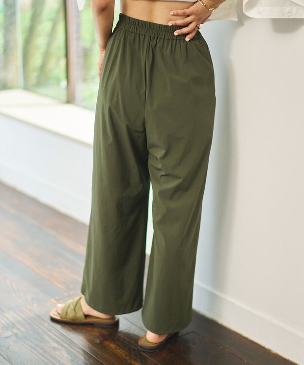 #Newans 【UVカット・撥水】ワイドパンツ ラッシュガード カーキ