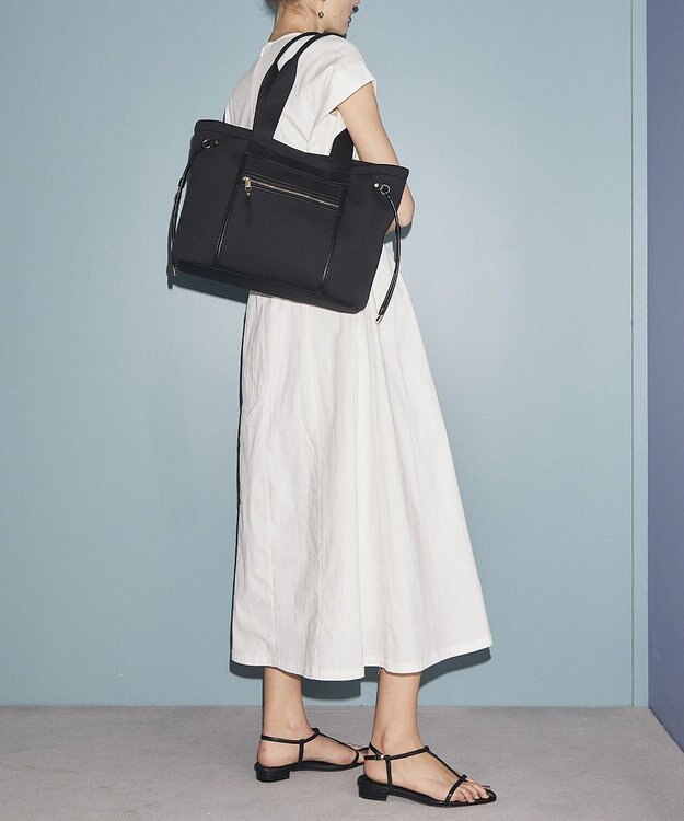 TOPKAPI 【新色追加】【TREASURE TOPKAPI】ネオプレン フロントポケット 2way トートバッグ ブラック