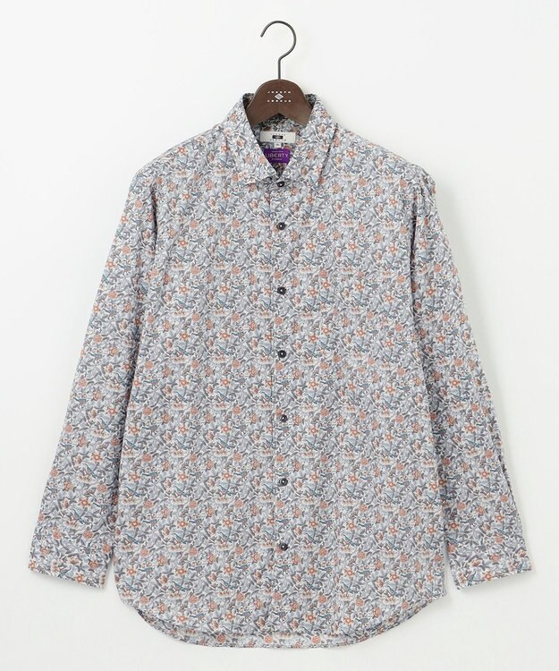 JOSEPH ABBOUD 【キングサイズ・洗える】リバティプリント シャツ アイボリー系5
