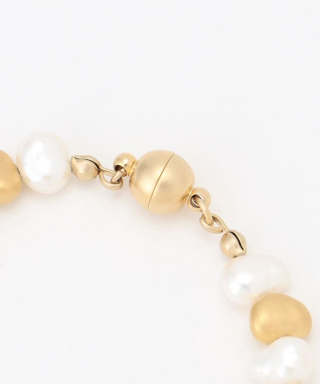 自由区 淡水パール3WAY ネックレス マットゴールド