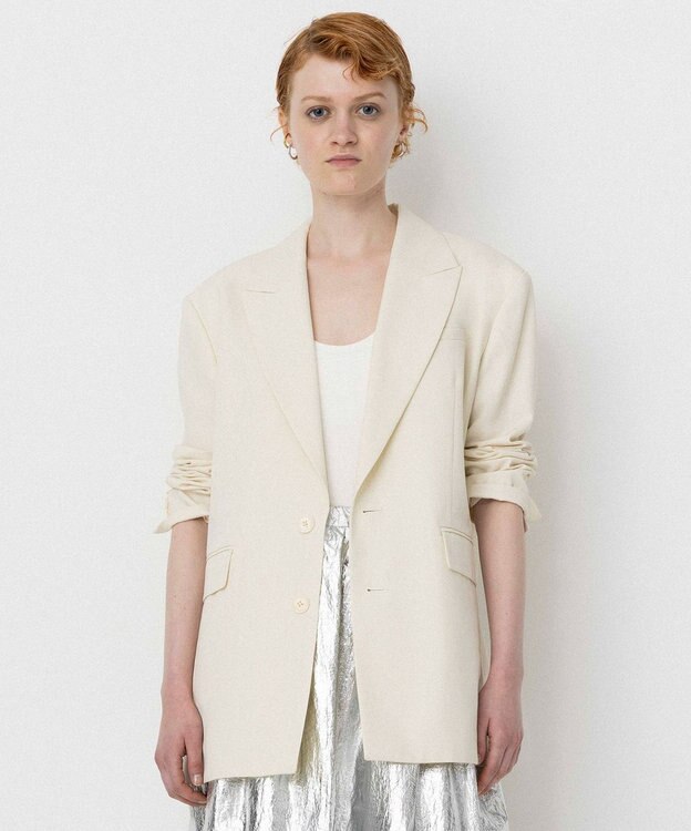 NAVE 【Nave・セットアップ可】ウールポリエステルツイルジャケット アイボリー系