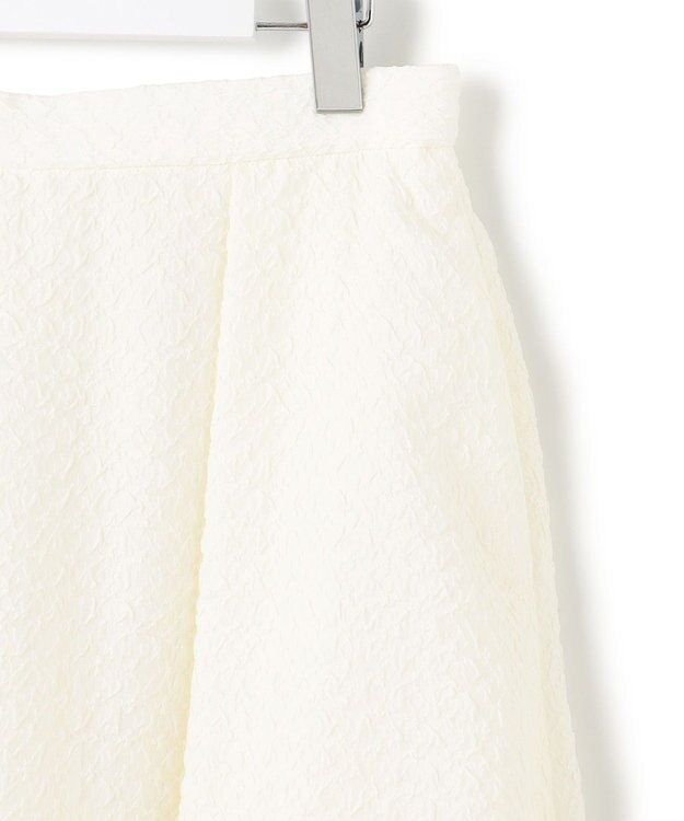 23区 S 【洗える】プレザンスジャカード タックスカート ホワイト系