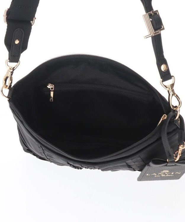 LANVIN en Bleu ミエル パスケース付サコッシュ(ラメ無し) ブラック