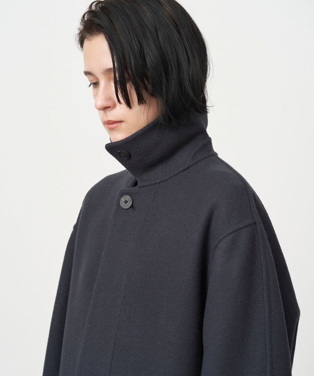 ATON SUPER 120S DOUBLE MELTON | バルマカーンコート CHARCOAL GRAY