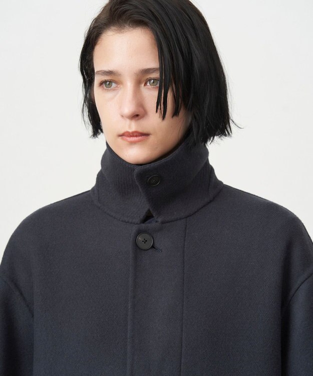 ATON SUPER 120S DOUBLE MELTON | バルマカーンコート CHARCOAL GRAY