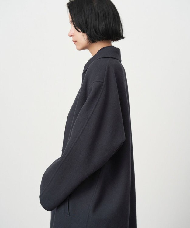 ATON SUPER 120S DOUBLE MELTON | バルマカーンコート CHARCOAL GRAY