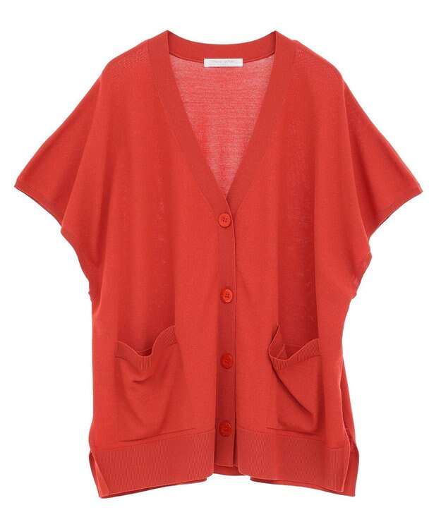 Green Parks フレンチスリーブカーディガン Red