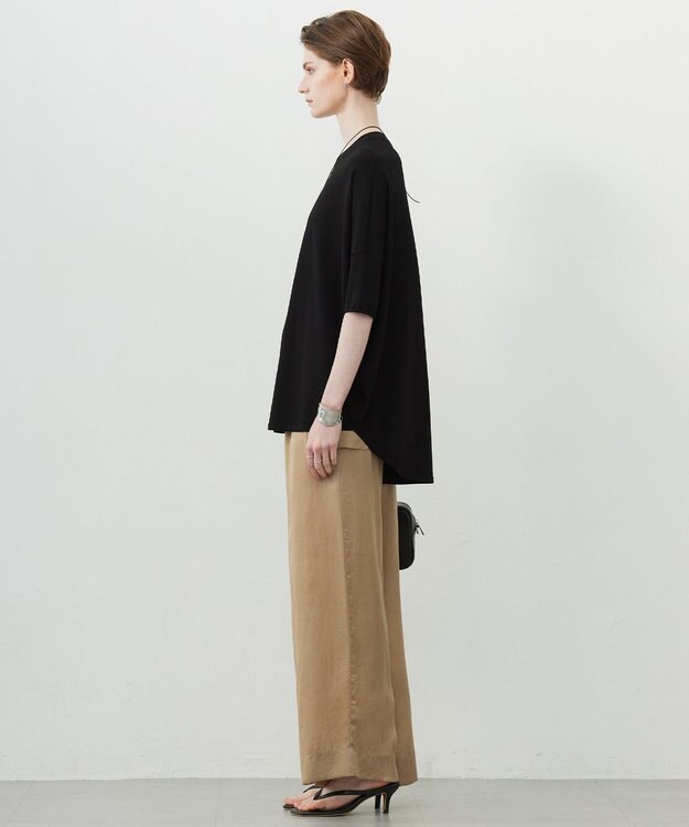 ICB L 【洗える】 キュプラピグメントクロス カーゴパンツ チノベージュ系