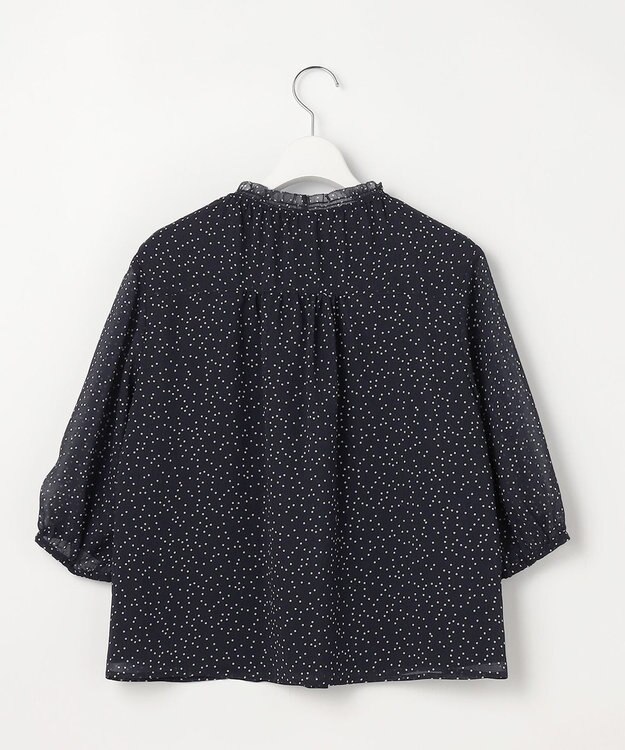 J.PRESS LADIES シアードットプリント カットソー ネイビーベース系