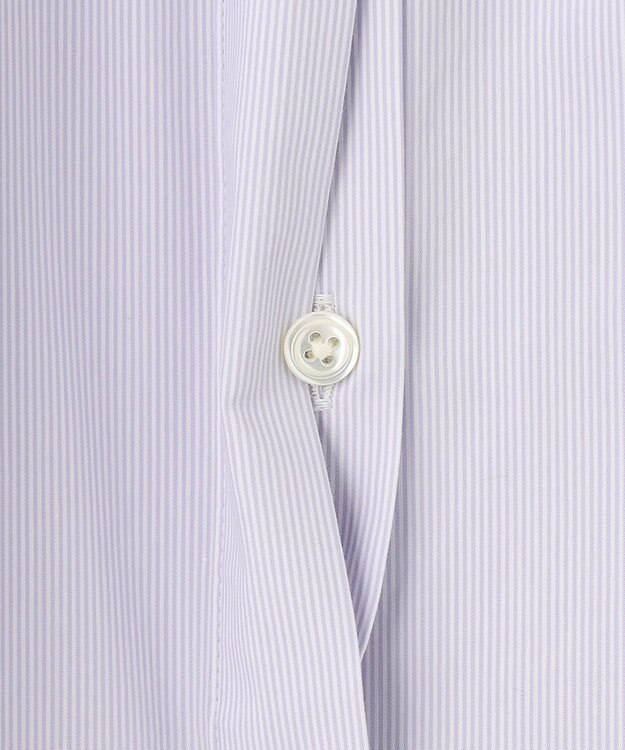 J.PRESS LADIES 【洗える】 BEZ VEGA フリル ストライプ ブラウス ふじ色系1