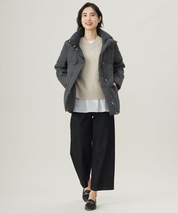 J.PRESS LADIES L 【WEB限定】レイヤードフレアー カットソー ホワイト系