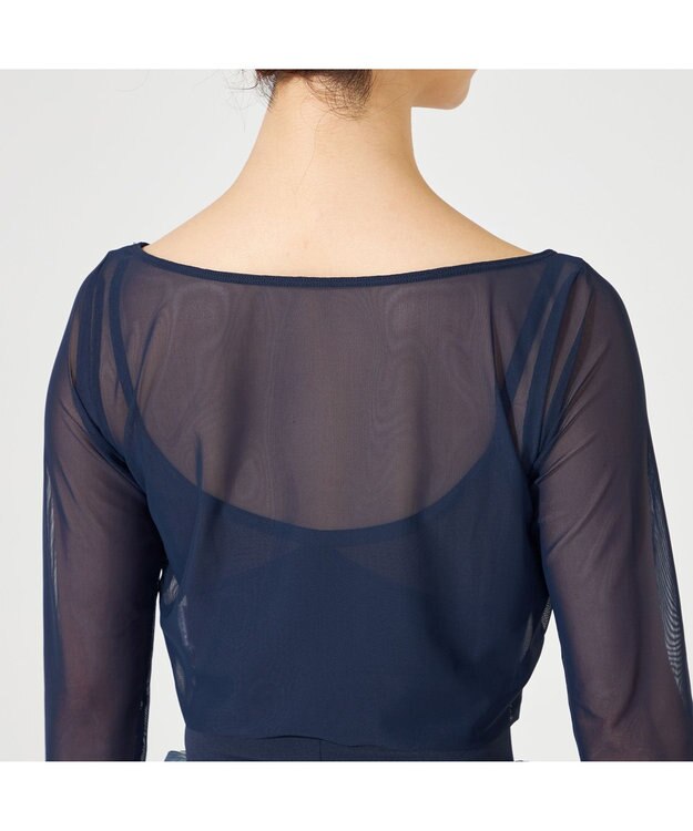 Chacott チュールショートトップ ネイビー