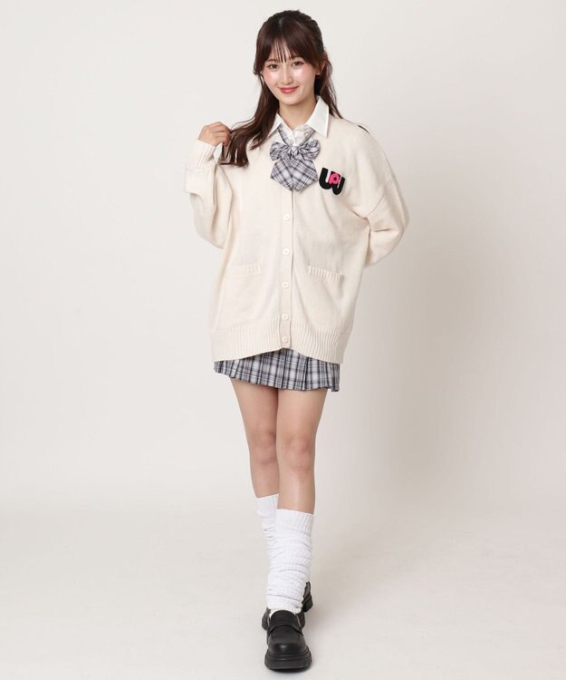 WEGO 【SCHOOLITEM】ワールドペガサスコラボカーディガン オフホワイト