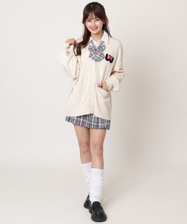 WEGO 【SCHOOLITEM】ワールドペガサスコラボカーディガン オフホワイト