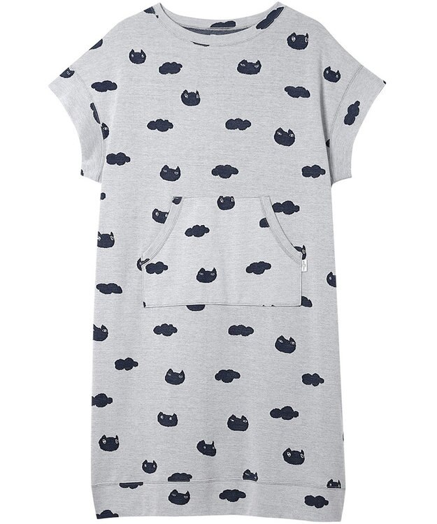 tsumori chisato SLEEP ツモリチサト ワンピース 綿100%(本体) ジャカード 4分袖 ロング丈 レディース UNX105/ワコール アイボリー