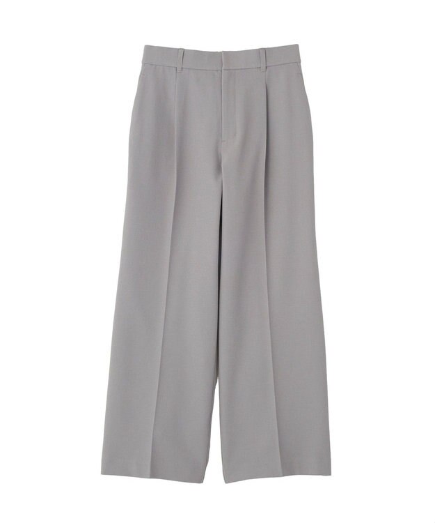Green Parks きれシルストレートワイドパンツ Gray