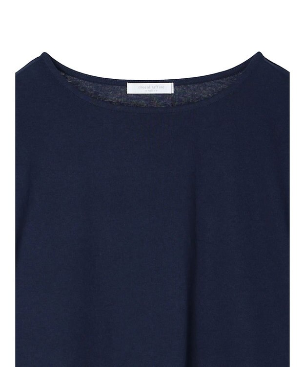 Green Parks 裾ドッキングレイヤー風７分袖プルオーバー Navy