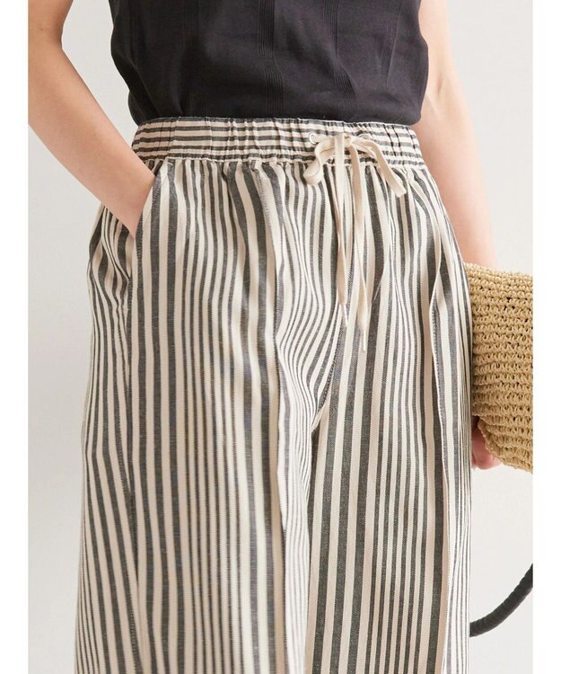 AMERICAN HOLIC リネンブレンドワイドイージーパンツ Stripe