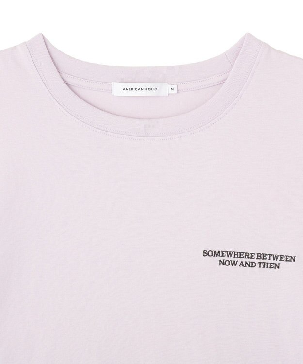 AMERICAN HOLIC フォト&レタリングプリントTシャツ Lavender