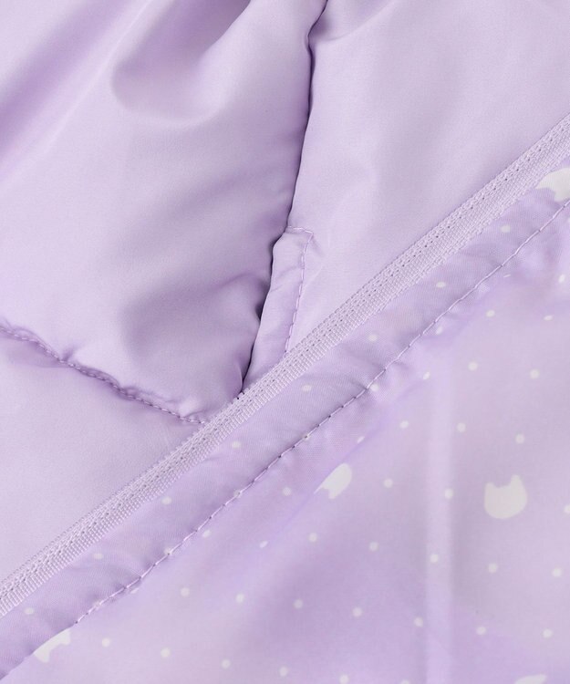 ANY KIDS 【洗濯機OK】中綿リボンコート ラベンダー