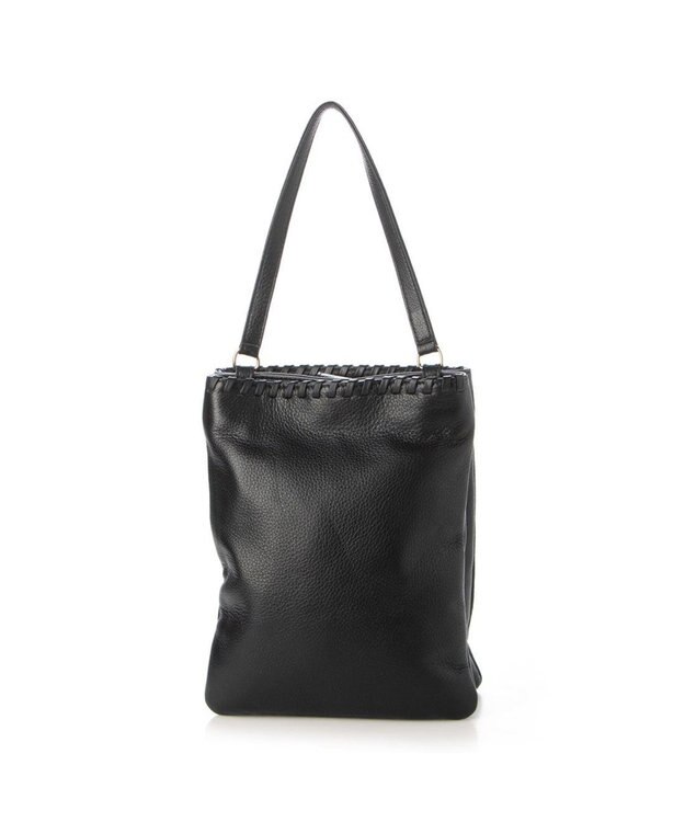 UNBILLION perche 牛革ソフト3層かがり2wayショルダーバッグ ブラックドット