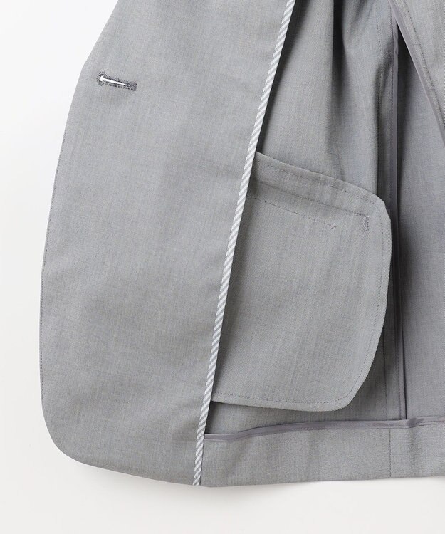 J.PRESS LADIES 【セットアップ対応・洗える・撥水】コットンFITTY テーラード ジャケット グレー系