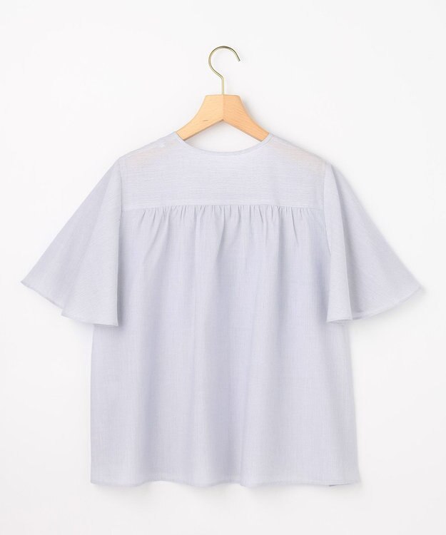 組曲 L 【先行予約】ニューリヨセルシャーティング フロントフリルブラウス ベビーブルー系