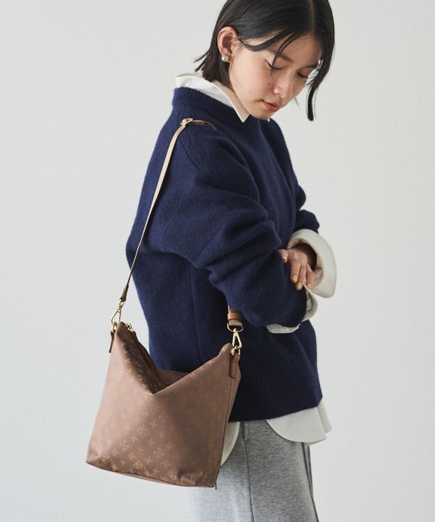 russet ナイロンジャガード2WAYミニショルダーバッグ(CE-1627) Mocha