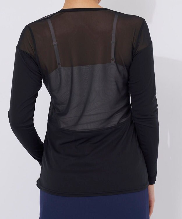 FILA GOLF／marie claire 【Marie claire sports】メッシュ切替アンダーシャツ ブラック