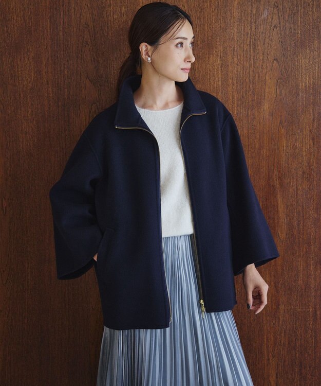 23区 S シャイニー プリーツスカート シルバー系