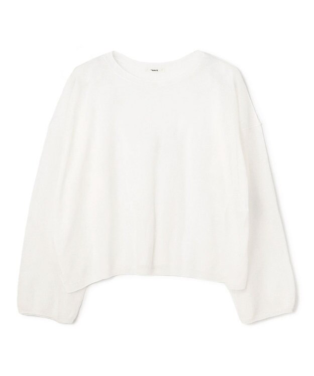 NAVE 【ReNAVE・洗える】シアーニット ロングスリーブ ホワイト系
