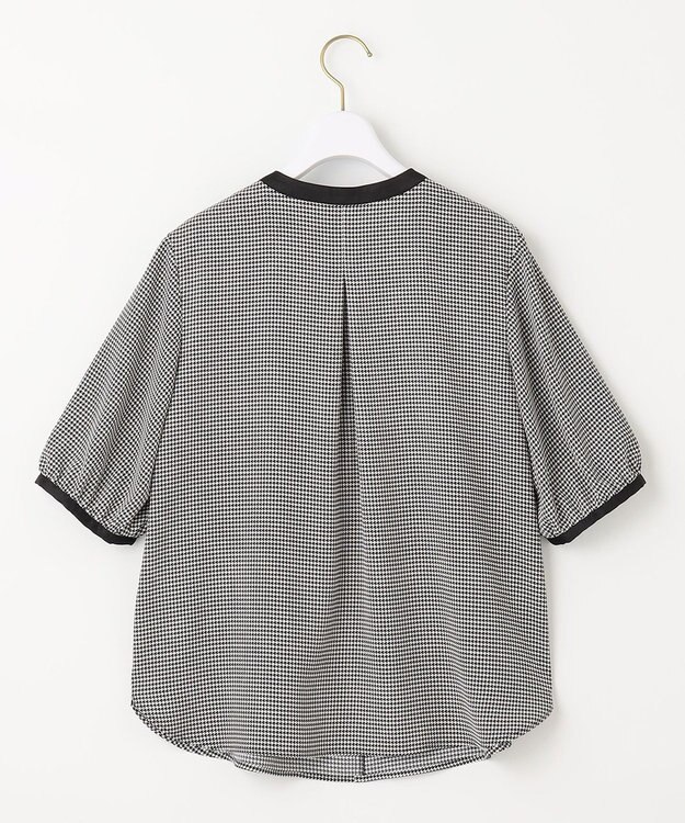 ANY SIS S 【洗える】ラッフルボウ ブラウス モノトーン千鳥