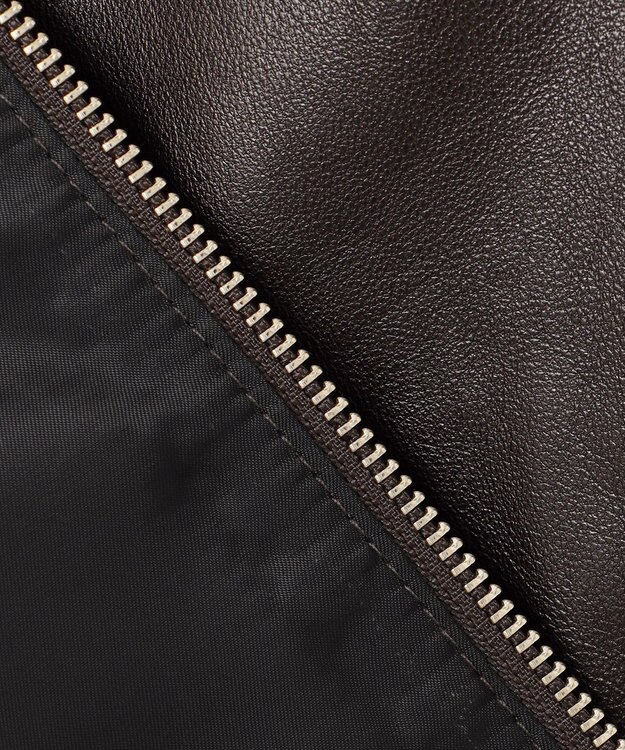 J.PRESS MEN ナッパレザー ゴルフジャケット ダークブラウン系