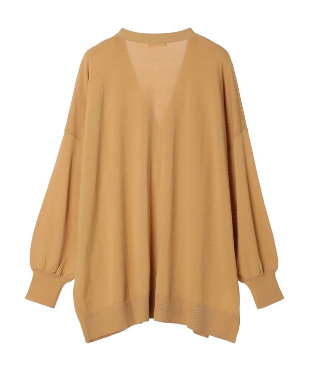 CRAFT STANDARD BOUTIQUE UVカット/接触冷感/マシンウォッシャブル/Vネックビッグニットカーディガン Camel