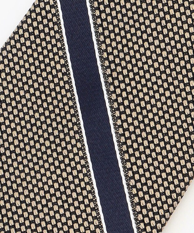 J.PRESS MEN 【JAPANESE SILK FRESCO TIE COLLECTION】ダブルストライプ ネクタイ ライトグレー系1