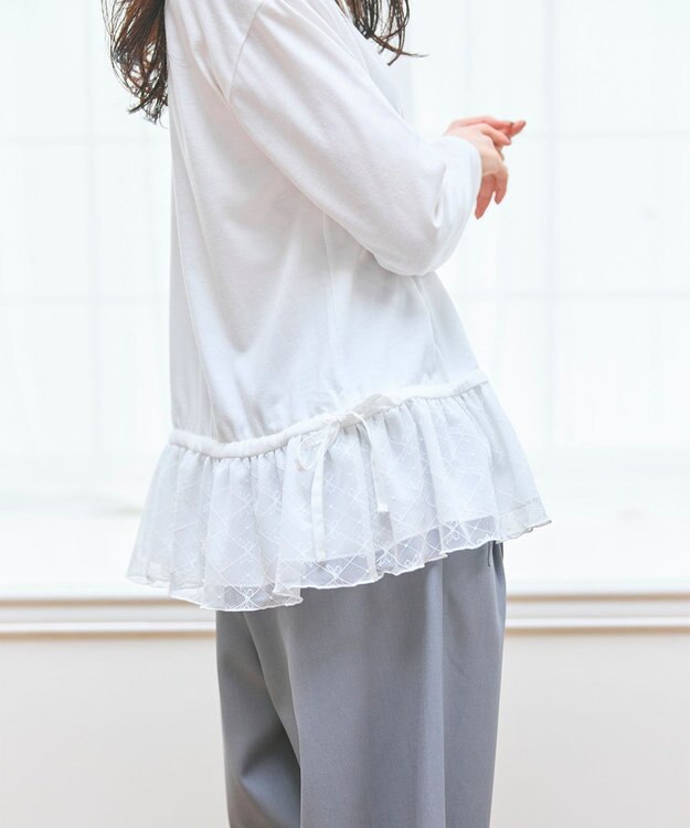 Feroux フリルぺプラム カットソー ホワイト系1