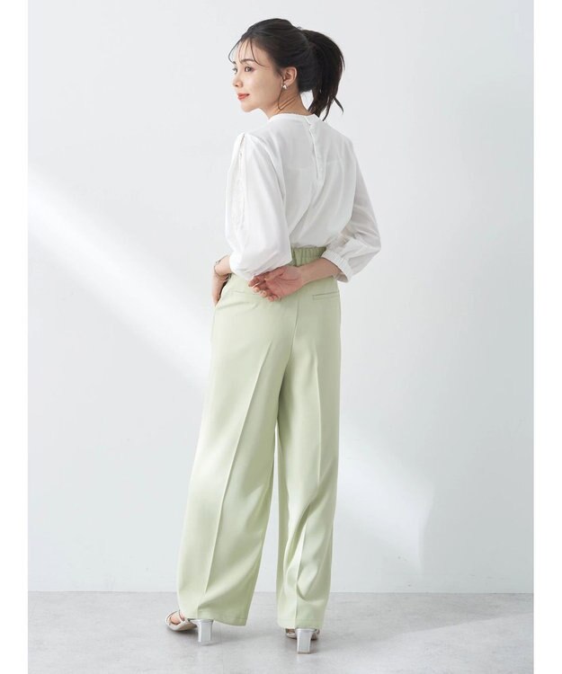 earth music&ecology レーススリーブブラウス Off White