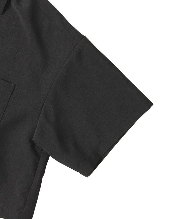 WEGO オープンカラーショートシャツ ブラック