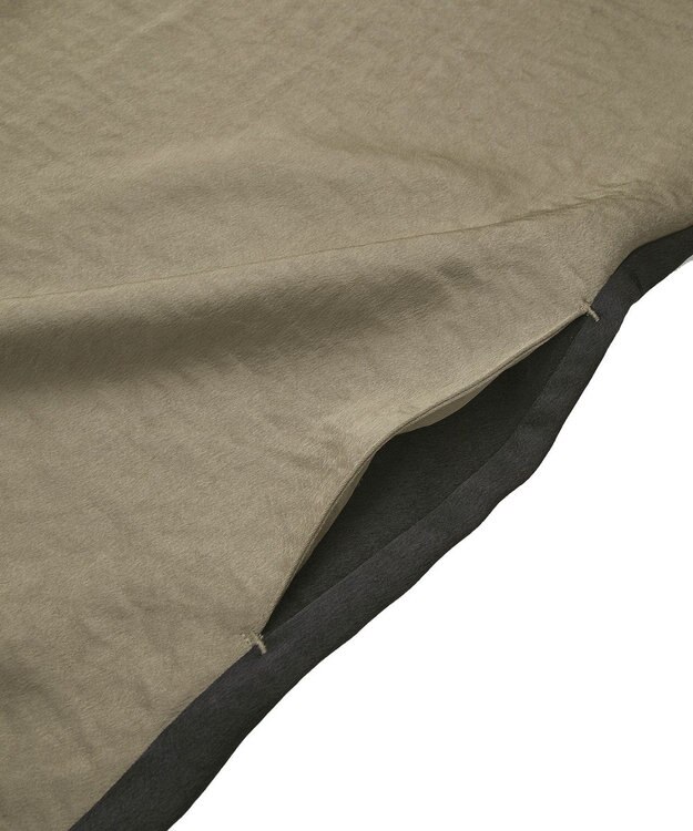 YECCA VECCA ヴィンテージサテンシャツワンピース Khaki