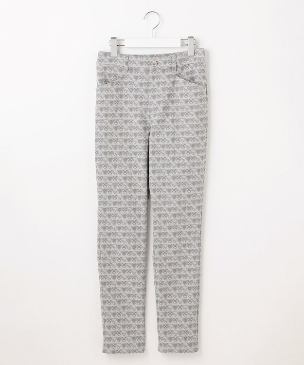 23区GOLF 【WOMEN】エンブレム柄ジャガードスキニーパンツ ライトグレー系5