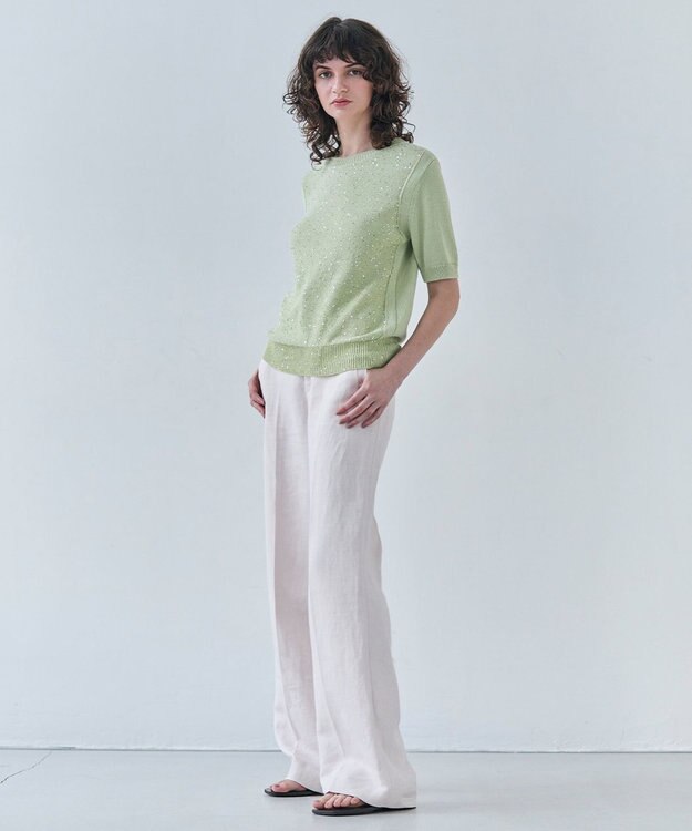 BEIGE， 【GISELe ６月号掲載】CRINUM / ストレートリネンパンツ Light Pink