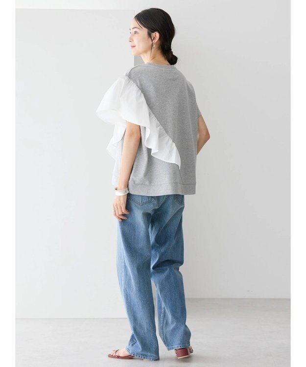 AMERICAN HOLIC ショルダーフリルミニ裏毛プルオーバー Light Gray Mixture