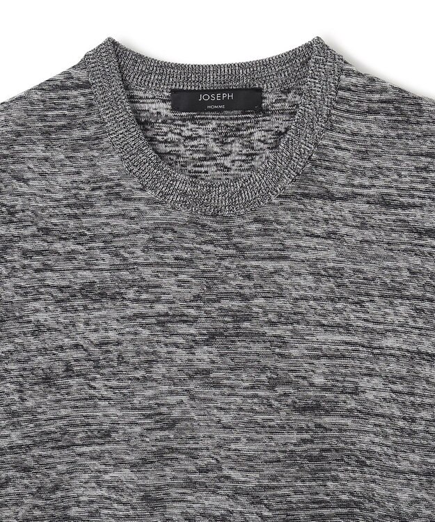 JOSEPH HOMME レクサスムリネ　クルーネックニット ライトグレー系