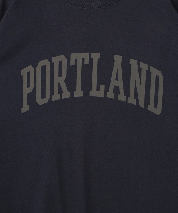 AMERICAN HOLIC PORTLAND裾ラウンドTシャツ Navy