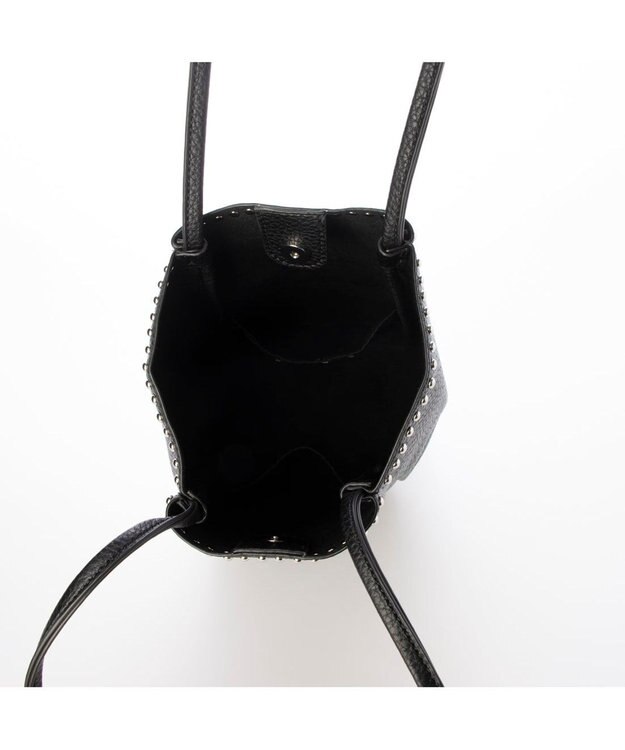 UNBILLION カシュカシュ cachecache / スタッズ付き縦型トートバッグ ブラック